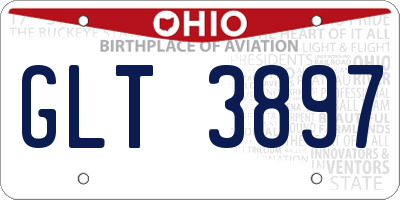 OH license plate GLT3897