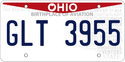OH license plate GLT3955