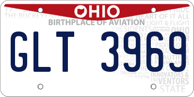 OH license plate GLT3969