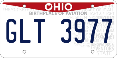 OH license plate GLT3977
