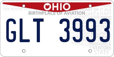 OH license plate GLT3993