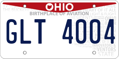 OH license plate GLT4004