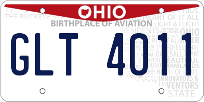OH license plate GLT4011