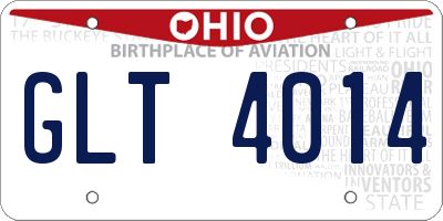 OH license plate GLT4014