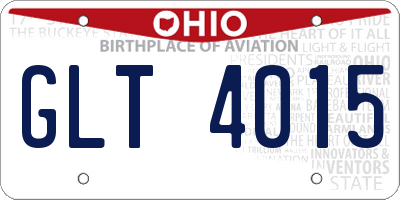 OH license plate GLT4015