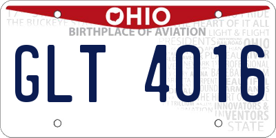 OH license plate GLT4016