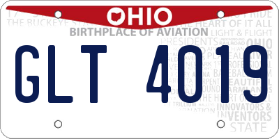 OH license plate GLT4019