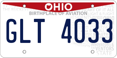 OH license plate GLT4033