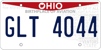 OH license plate GLT4044
