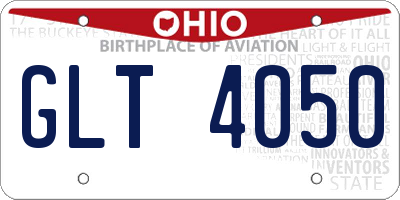 OH license plate GLT4050