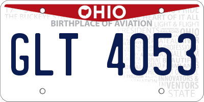 OH license plate GLT4053