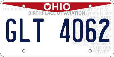 OH license plate GLT4062