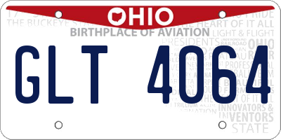 OH license plate GLT4064