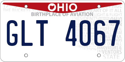 OH license plate GLT4067