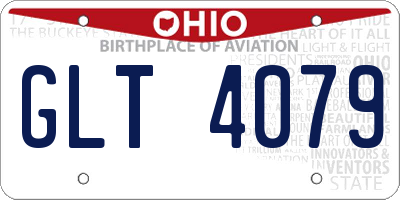 OH license plate GLT4079