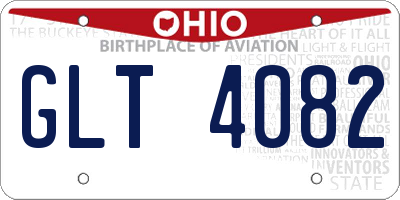 OH license plate GLT4082