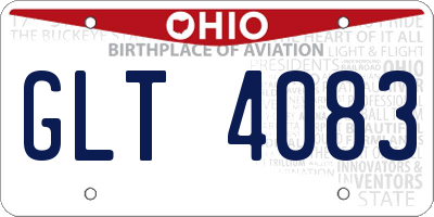 OH license plate GLT4083