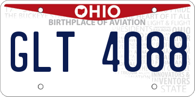 OH license plate GLT4088