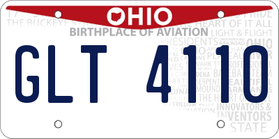 OH license plate GLT4110