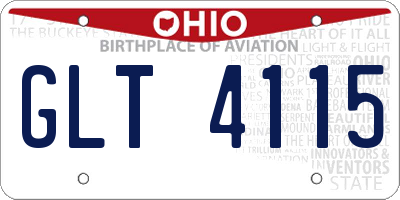 OH license plate GLT4115