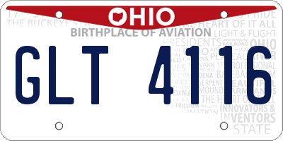 OH license plate GLT4116