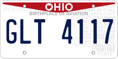 OH license plate GLT4117