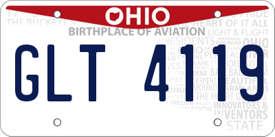 OH license plate GLT4119