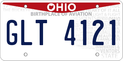 OH license plate GLT4121