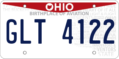 OH license plate GLT4122