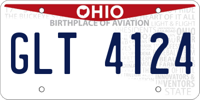 OH license plate GLT4124