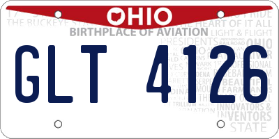 OH license plate GLT4126