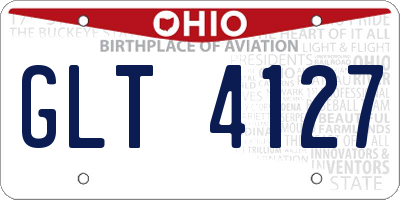 OH license plate GLT4127