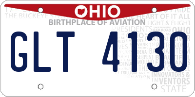 OH license plate GLT4130