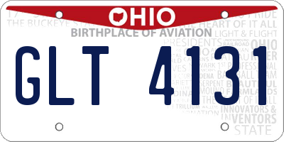 OH license plate GLT4131