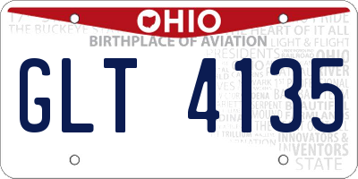 OH license plate GLT4135