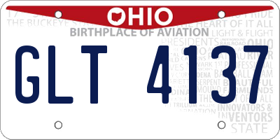 OH license plate GLT4137