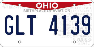 OH license plate GLT4139