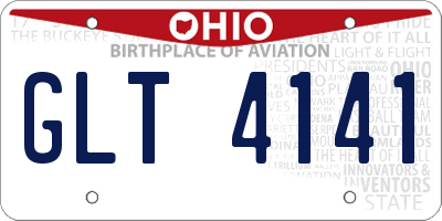 OH license plate GLT4141