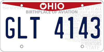 OH license plate GLT4143