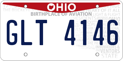 OH license plate GLT4146