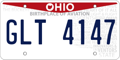 OH license plate GLT4147