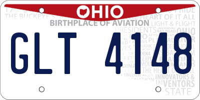 OH license plate GLT4148