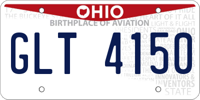 OH license plate GLT4150