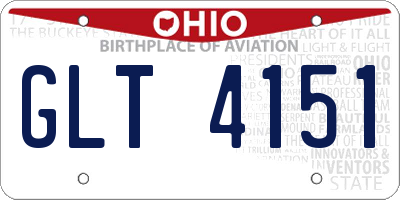 OH license plate GLT4151