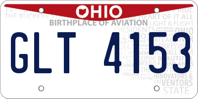 OH license plate GLT4153