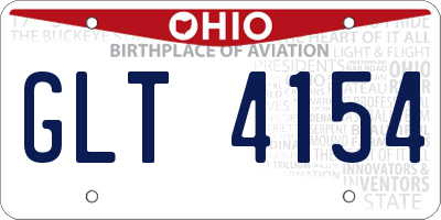 OH license plate GLT4154