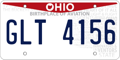 OH license plate GLT4156