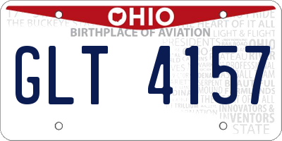 OH license plate GLT4157