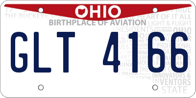 OH license plate GLT4166