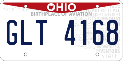 OH license plate GLT4168